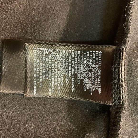 The North Face Mens Windbreaker Jacket Black Zipper Pockets Logo Collar L - Picture 6 of 7